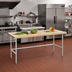 Thumbnail image #2 for Advance Tabco Maple Top Wood Work Table with Galvanized Open Base, 84 x 36 Inches, 1-3/4 Inch Top