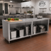 Thumbnail image #2 for John Boos 108-Inch x 24-Inch Stainless Steel Work Table with Open Front Cabinet Base