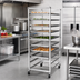Thumbnail image #2 for Panco Mobile Full-Height Open-Sided Stainless Steel Utility Rack for 18 x 26-Inch Trays, 24-Tray Capacity