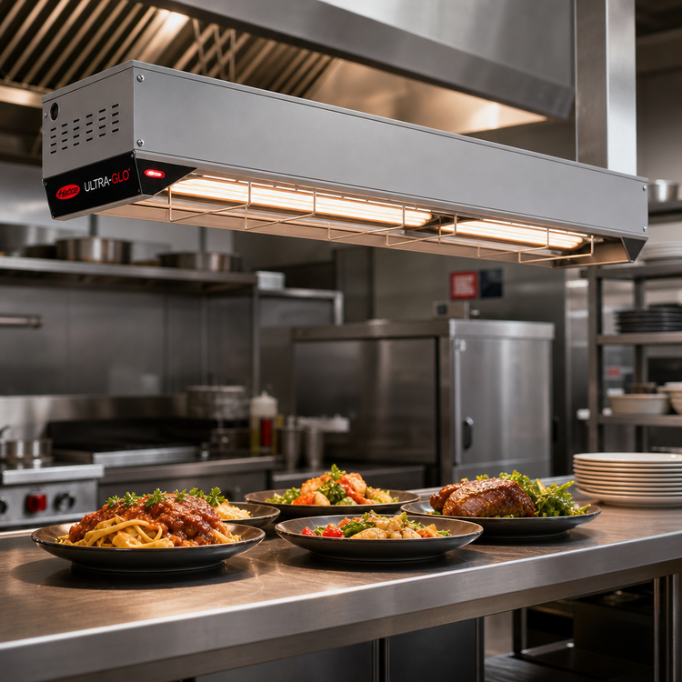 Product image #2 for Hatco Ultra-Glo 72-Inch Double Ceramic Infrared Foodwarmer Strip Heat Lamp