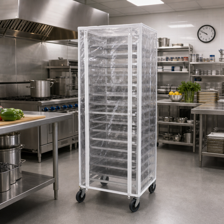 Product image #2 for Panco Full-Height Clear Vinyl Rack Cover with Dual Zippers, 24 x 30 x 69 Inches