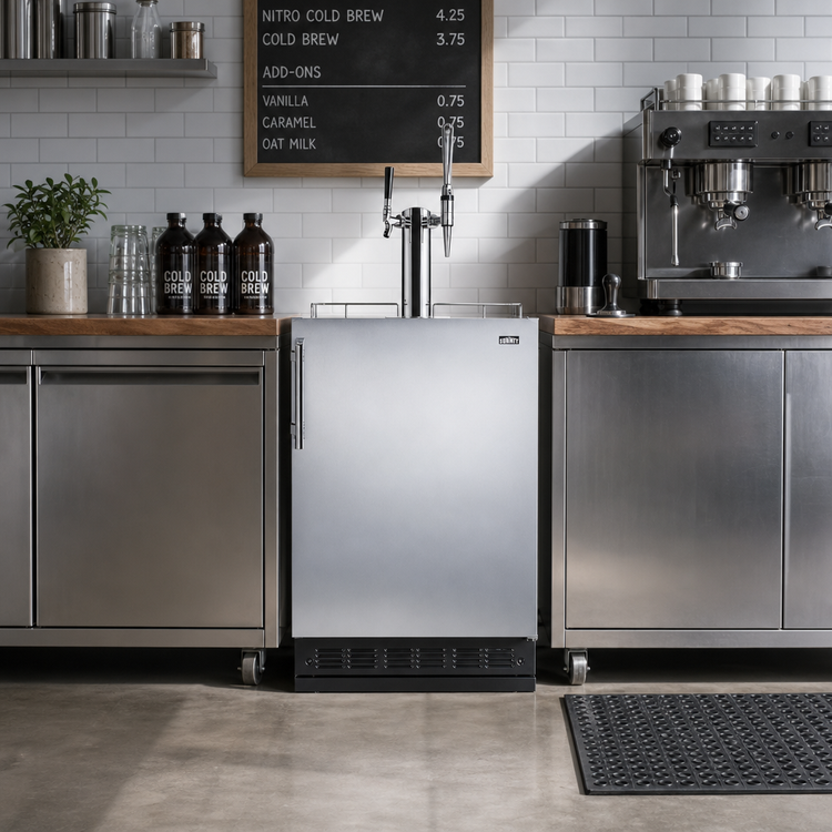 Product image #2 for Summit Commercial 24-Inch Dual Tap Cold Brew/Nitro Coffee Kegerator, 5.3 Cu. Ft., Convertible Refrigerator