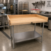Thumbnail image #2 for BK Resources 48-Inch x 36-Inch Bakers Table with 1-3/4-Inch Hard Maple Top and Stainless Steel Undershelf