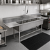 Thumbnail image #2 for John Boos Pro-Bowl 4-Compartment Sink with Dual 24-Inch Drainboards, 16 x 20 x 14-Inch Bowls, 14-Gauge Stainless Steel