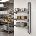 Thumbnail image #2 for Eagle Group 120-Inch NSF Stainless Steel Wall-Mounted Cantilever Shelving Standard Upright
