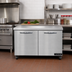 Thumbnail image #2 for Continental Refrigerator SWF48N 48 Inch Two-Section Worktop Freezer with Solid Doors