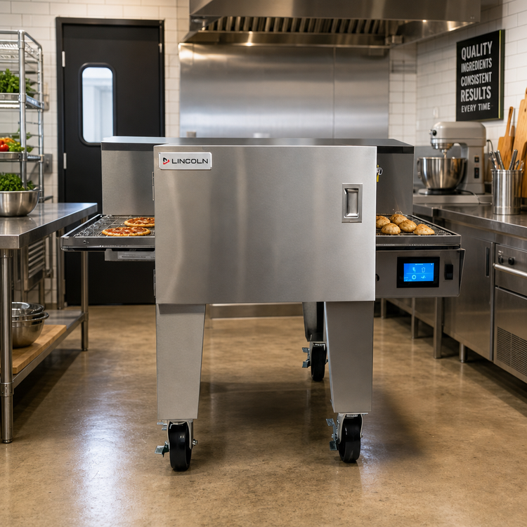 Product image #2 for Lincoln Aperion 24 Series Electric Conveyor Oven, 24-Inch Baking Chamber, 28 x 48-Inch Conveyor, Floor Model