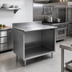 Thumbnail image #2 for Eagle Spec-Master Enclosed Open-Front Worktable with Backsplash, 96W x 30D, 14-Gauge 304 Stainless Steel Top