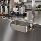 Thumbnail image #2 for Krowne 16-153L Front-Mount Stainless Steel Dipper Well with 1/2 Inch NPT Inlet and 1 Inch Drain