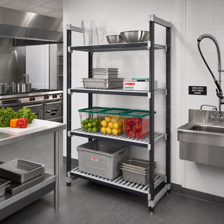 Product image #2 for Camshelving Elements XTRA 24" x 24" x 84" 4-Tier Vented Stationary Starter Unit