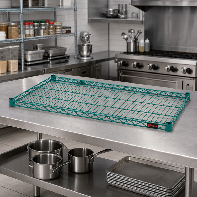 Product image #2 for EagleGard 72 x 24 Inch Wire Shelf with QuadTruss Design, Blue-Green Hybrid Epoxy Finish