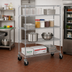 Thumbnail image #2 for Metro Super Adjustable Super Erecta 5-Shelf Wire Stem Caster Cart, 60 x 24 x 67-7/8 Inches, Chrome Finish
