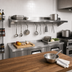 Thumbnail image #2 for John Boos Stallion 120-Inch x 16-Inch Wall-Mounted 16-Gauge Stainless Steel Pot Rack Shelf with 10 Hooks
