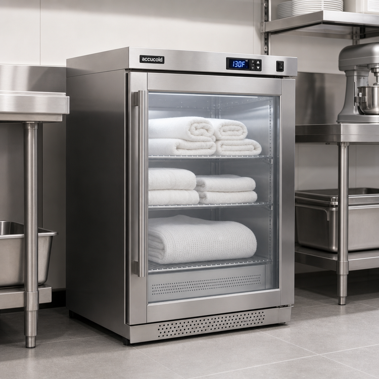Product image #3 for Accucold 24 Inch Undercounter Heated Blanket Warmer Cabinet with Glass Door