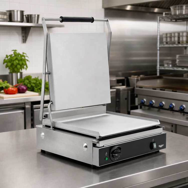 Product image #3 for Vollrath Super-Size Countertop Panini Sandwich Grill with Smooth Aluminum Plates, 120V