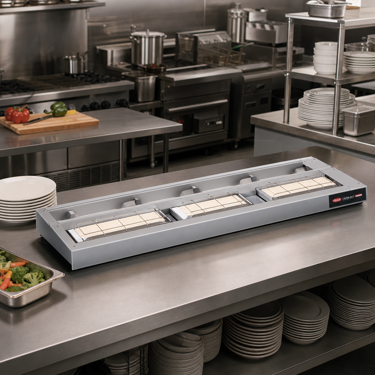 Product image #2 for Hatco Ultra-Glo UGA-72D3 72-Inch Double Ceramic Tile Unlighted Infrared Food Warmer