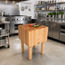 Thumbnail image #2 for John Boos AA03 Traditional End Grain Maple Butcher Block Work Table, 30 x 24 x 34 Inches, 16-Inch Thick Top