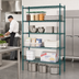 Thumbnail image #3 for Metro Super Erecta 48-Inch W x 21-Inch D x 74-Inch H Starter Wire Shelving Unit, 5 Shelves, Metroseal 3 Green Epoxy Finish