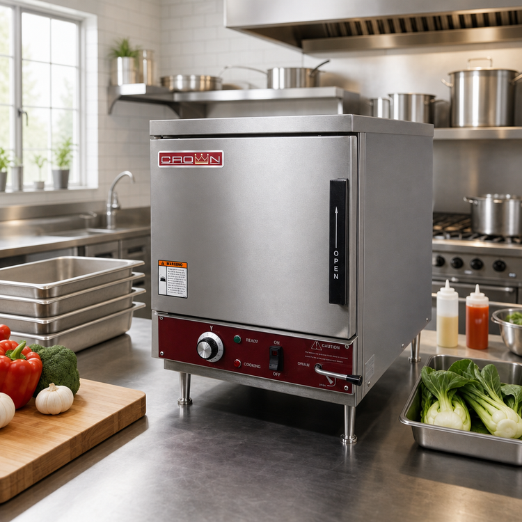 Product image #2 for Crown SXN-4M Countertop Electric Convection Steamer with 4-Pan Capacity