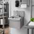 Thumbnail image #2 for Eagle Group Spec-Bar Wall Mounted Stainless Steel Hand Sink with Perforated Sink Strainer, 14 x 15 Inch