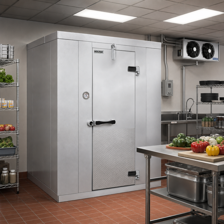 Product image #2 for Kold-Front Indoor Floorless Walk-In Cooler with Remote Refrigeration, 12' x 6' x 8'6.25"