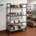 Thumbnail image #2 for Cambro Camshelving Basics Plus Solid Stationary Starter Shelving Unit, 18 x 60 x 72 Inches, 4-Shelf, Brushed Graphite