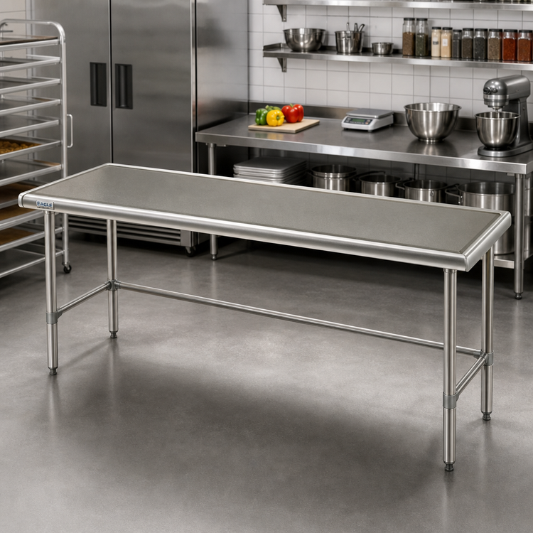 Product image #2 for Eagle Spec-Master Marine Series Stainless Steel Work Table, 108W x 30D, 14/300 Series Top