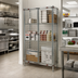 Thumbnail image #2 for QuadTruss Stationary Security Unit, 39-1/4 x 17-1/4 x 67 Inches, Chrome-Plated Wire Cage with 2 Doors