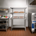 Thumbnail image #2 for Eagle Group 48-Inch Floor Model Pizza Holding Table with 2 Infrared Warmers, 208V