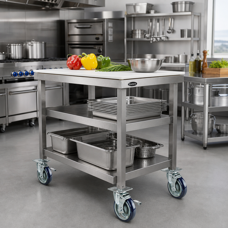 Product image #2 for Krowne Royal Series Heavy Duty 5-Inch Swivel Plate Casters with Brake, Set of 4