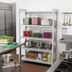 Thumbnail image #3 for Cambro Camshelving Premium 4-Shelf Add-On Polymer Shelving Unit, 24 x 42 x 72 Inches, 3 Vented + 1 Solid, Speckled Gray