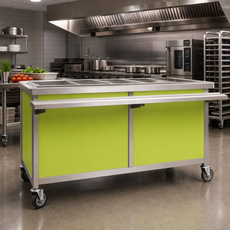 Product image #2 for Director's Choice DCS6-HFU-B-3 Mobile Hot Food Table, 6-Pan, 3-Phase Electric
