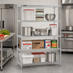 Thumbnail image #2 for EAGLEbrite Red-i-Pak 4-Tier Wire Shelving Unit, 48W x 24D x 74H, Zinc Finish
