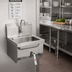 Thumbnail image #2 for John Boos Pro-Bowl Wall-Mounted Stainless Steel Hand Sink with Single Knee Valve and Gooseneck Spout, 14 x 10 x 5 Inch Bowl