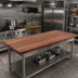 Thumbnail image #2 for Boos Block 72 Inch x 30 Inch x 3 Inch American Black Walnut Edge Grain Kitchen Countertop with Varnique Finish