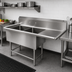 Thumbnail image #2 for Pro-Bowl 2-Compartment Stainless Steel Sink with 24-Inch Right Drainboard