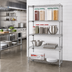 Thumbnail image #2 for Quantum Stationary Chrome Wire Shelving Starter Kit, 24