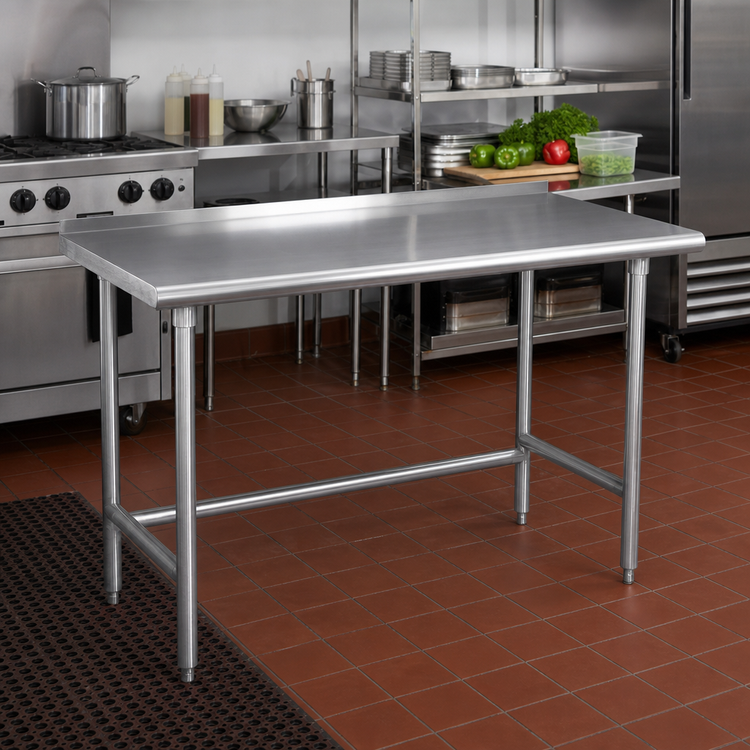 Product image #2 for Advance Tabco Special Value Series 60-Inch x 24-Inch Stainless Steel Work Table with Rear Up-Turn