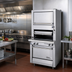 Thumbnail image #2 for Garland Master Series Heavy-Duty Gas Upright Broiler with Single Infrared Deck, Upper Warming Oven, and Standard Oven Base