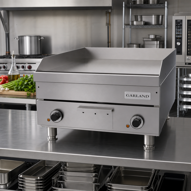 Product image #2 for Garland E24 Series Heavy-Duty 24-Inch Countertop Electric Griddle, 8.0 kW, Thermostatic Controls