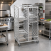 Thumbnail image #2 for Channel Standard Series Aluminum Double-Section Side-Load Cafeteria Tray Rack for 18 x 26 Trays, 64 Inch High