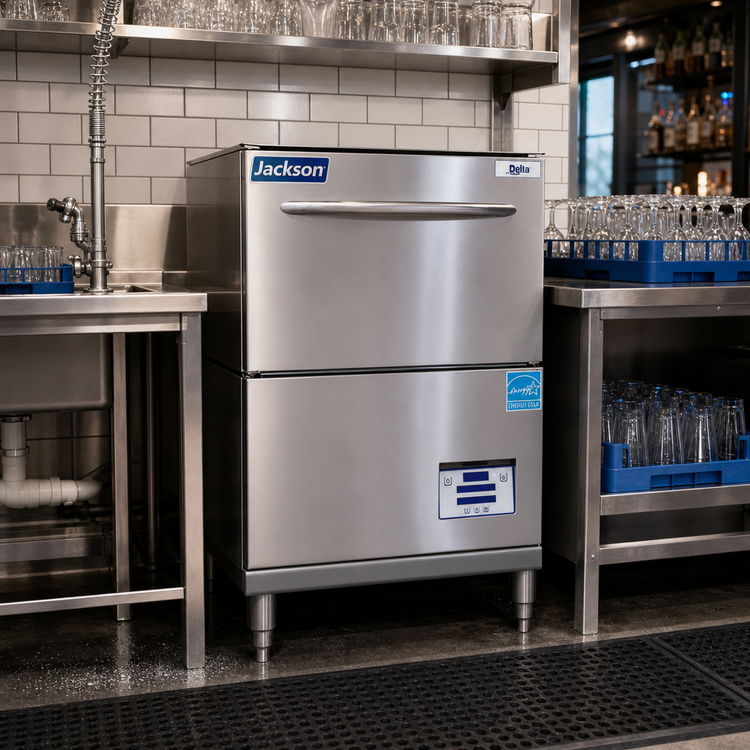 Product image #2 for Delta® HT-E-SEER-S High Temperature Sanitizing Door-Type Underbar Dish/Glasswasher with Steam Elimination & Energy Recovery