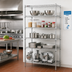 Thumbnail image #2 for Eagle Group 5-Tier Stationary Starter Wire Shelving Unit, 60 Inches W x 24 Inches D x 86 Inches H, Stainless Steel Finish