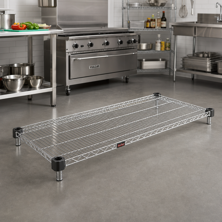 Product image #2 for QuadTruss Quad-Adjust Chrome-Plated Wire Shelf, 60"W x 24"D, 600 lb. Capacity