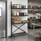 Thumbnail image #2 for Metro SmartLever SM761854-ADD Cantilevered Shelving Add-On Kit, 76-3/8" High, for 54" W x 18" D Shelves