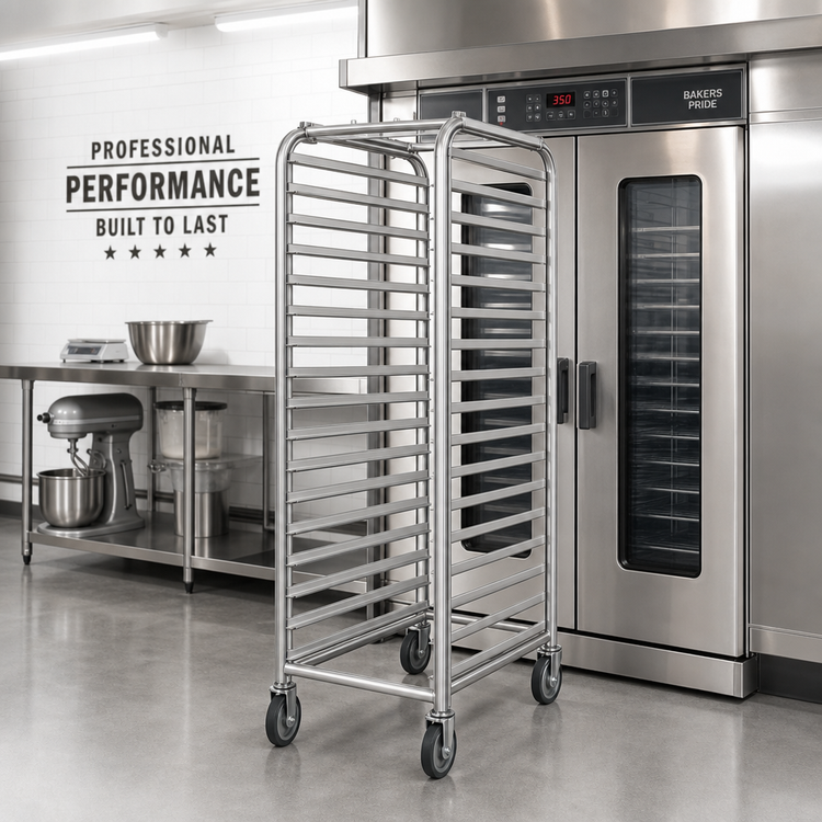 Product image #2 for Stainless Steel Single End-Load Rack for Double Rack Oven, 12 Slides