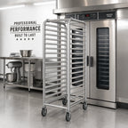 Thumbnail image #2 for Baxter Manufacturing BDSRSB-12 Stainless Steel Single End-Load Rack for Double Rack Oven, 12 Slides