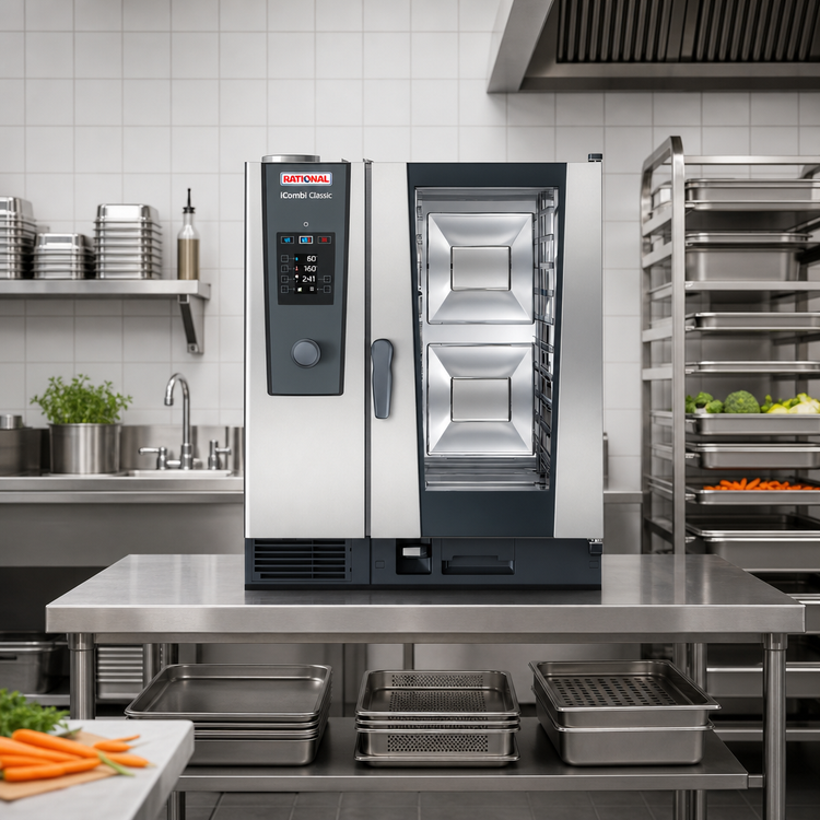 Product image #2 for RATIONAL iCombi Classic 10-Half Size Countertop Natural Gas Combi Oven, 208/240V, 1-Phase