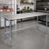 Thumbnail image #2 for Eagle Deluxe Series 108-Inch x 24-Inch Flat Top Stainless Steel Work Table with Galvanized Tubular Base