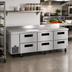 Thumbnail image #2 for Hoshizaki Steelheart Three-Section 93-Inch 6-Drawer Worktop Refrigerator